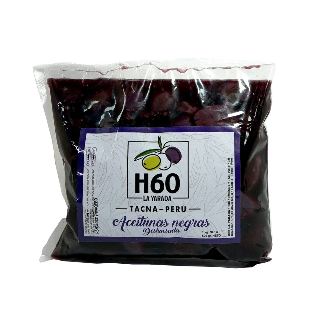 Bolsa aceituna negra sin pepa 500 gr