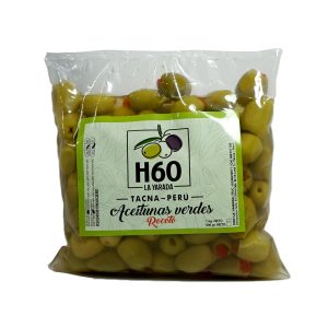 Aceituna verde rellena con rocoto 500 g H60 La Yarada