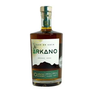 Botella Arkano Licor de coca 10 años