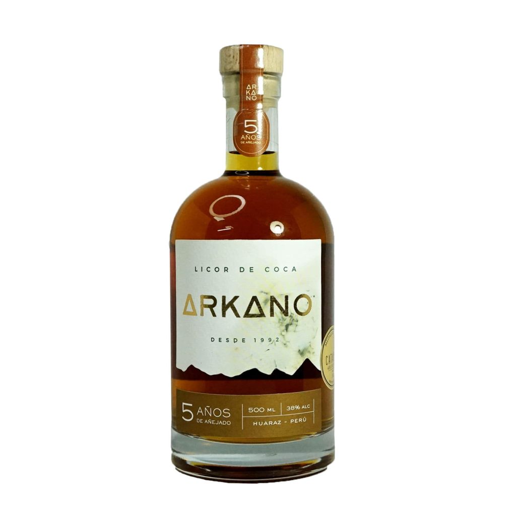 Botella Arkano Licor de coca 5 años 500 ml