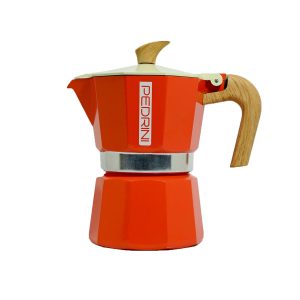 Cafetera Moka color naranja 3 tz Pedrini
