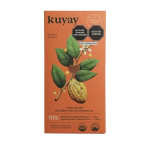Chocolate Kuyay dark 70% con aguaymanto 70 gr.