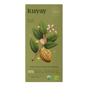 Chocolate Kuyay dark 70% con mango 70 gr.