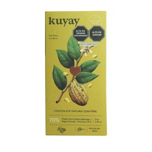 Chocolate Kuyay dark  70% con piña 70 gr.