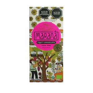 Chocolate Maraná dark 70% cacao Origen Cusco 70 gr.