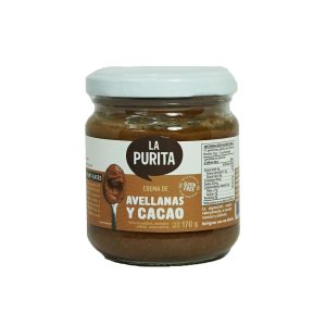 Crema de avellanas y cacao 170 gr.  La Purita