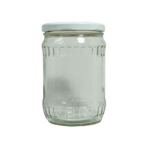 Frasco vidrio mediano redondeo 580 ml.