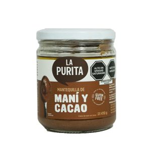 Mantequilla de maní y cacao 410 gr.La Purita